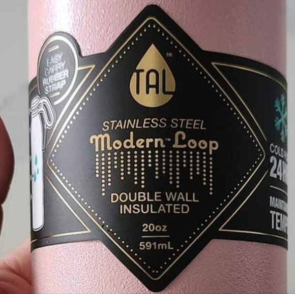 #3 - 20oz Modern Loop Tal Hot/Cold Bottle - Pink Sparkle - Picture 3 of 3